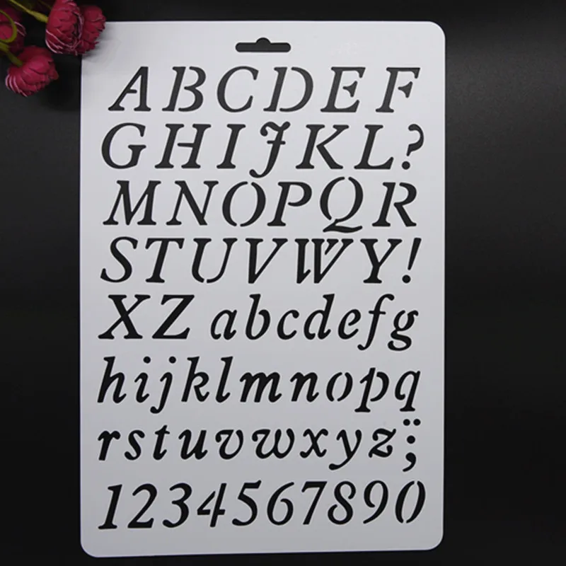 2017 new letter Masking Spray Stencil For Walls Painting Embossing