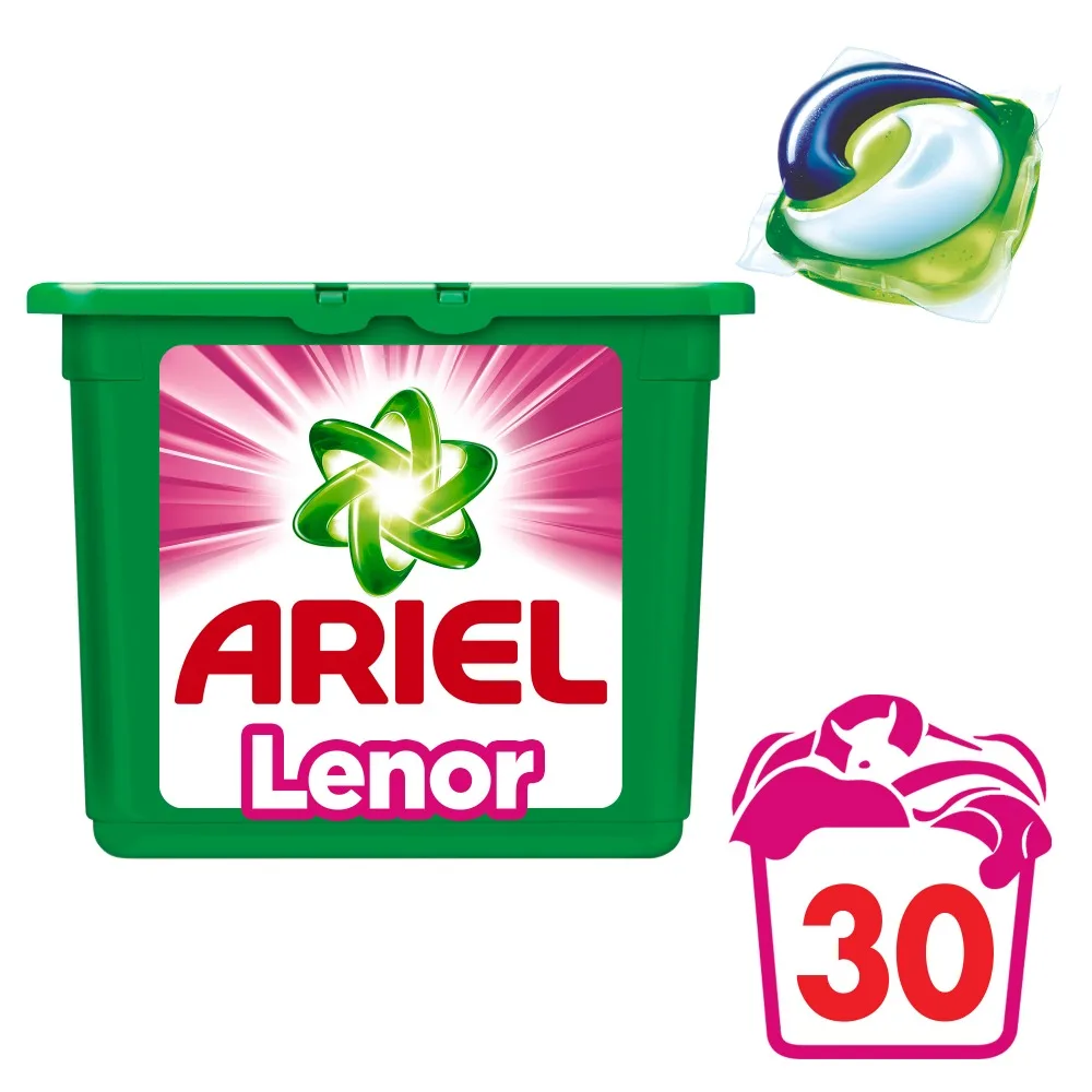 Washing Powder Capsules Ariel Capsules 3in1 Lenor Effect (30 Tablets