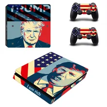 Donald Trump PS4 Slim Skin Sticker Decal For Sony PS4 PlayStation 4 Slim Console and 2 Controllers Stickers