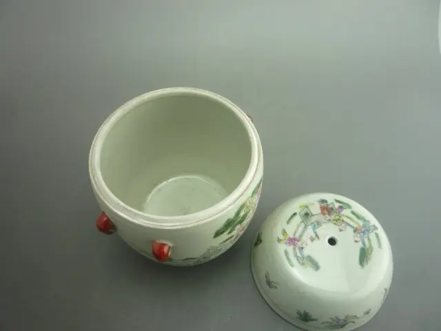 Редкие Уникальный старый китайский famille-роуз фарфоровая Пот/jar, живопись символов, лучшая коллекция и украшения, бесплатная доставка