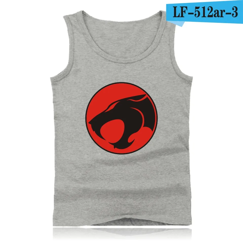 Thundercats одежда в уличном стиле топы на бретелях мужские рубашки без рукавов и гром кошки бодибилдинг одежда в летних жилетах - Цвет: gray