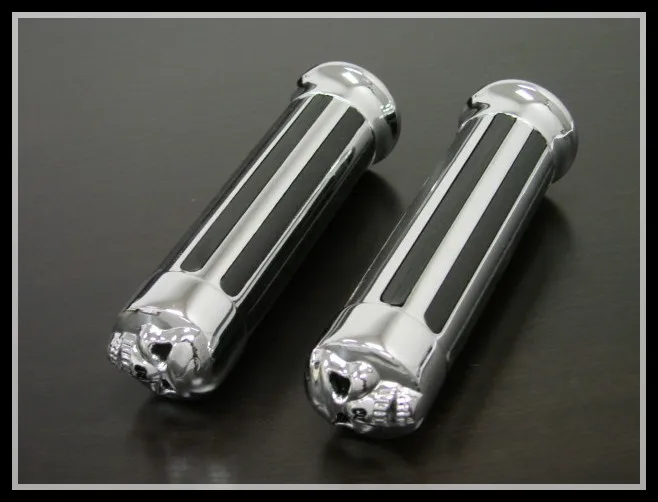 1 "ручка в форме черепа баров рукоятки для Kawasaki Honda Suzuki Yamaha Harley Sportster Dyna Softai Cruiser