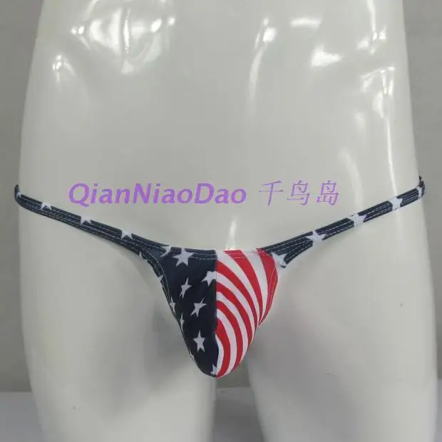 Mens Stars and Stripes Pouch String Thong Mens Stars and Stripes Pouch String Thong