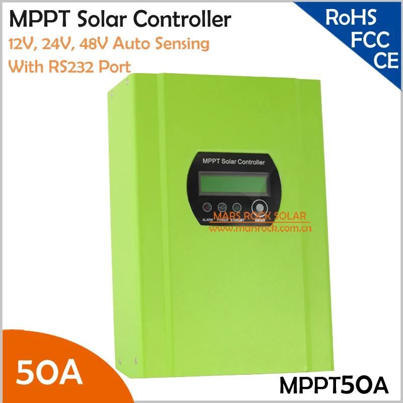 

50A 12V/24V/48V MPPT charge controller easier installing and supporting to expand volume different kinds of batteries
