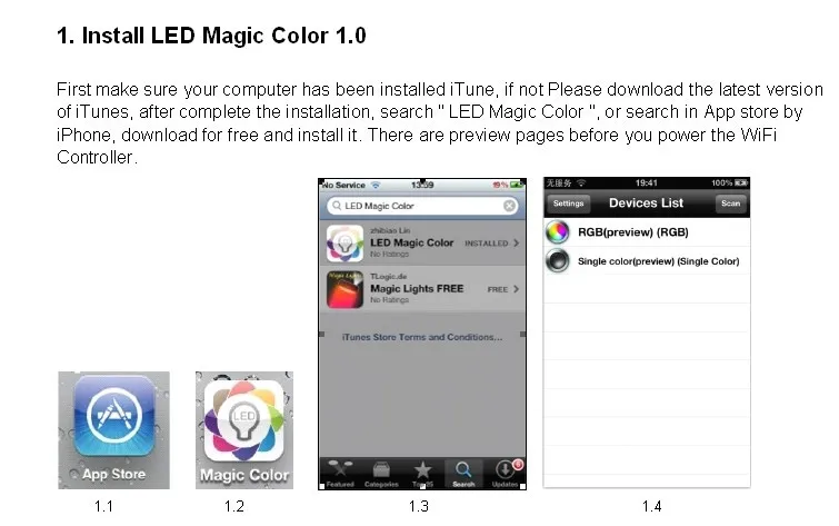 Светодиодный контроллер wifi rgb; управления светодиодный по железной дороге для Iphone, Ipad, Android, смарт-телефон; DC12-24V вход; 4A* 3 выходной канал