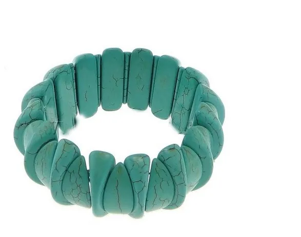 5 шт. Новое поступление специальные Стиль камень Howlite браслет эластичность strench браслет женские Вечерние