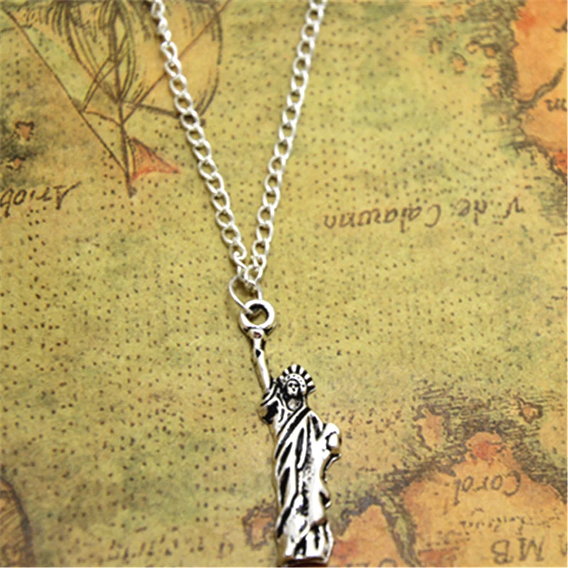 12pcs/lot Statue of Liberty necklace Statue of Liberty Charm pendant