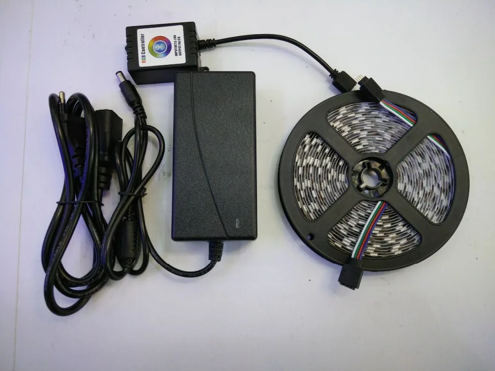 

5M/roll 300 LED RGB SMD 5050 Flexible Waterproof(IP65) or IP20 led Strip light with Bluetooth controller,12V 5A adapter,LED Kit,