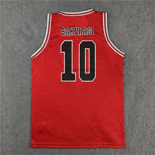 Ainiel Slam Dunk Джерси бренда Shohoku мужчины Мяч Косплей Костюм Hanamichi Sakuragi Kaede Rukawa Mitsui Hisashi Джерси - Цвет: Red Top