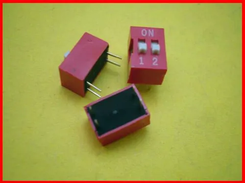 

Free Shipping!!! 4pcs DIP switch / dial-line level / 2.54 pitch / 2 / toggle switch / gold-plated /Electronic Component