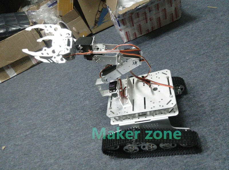 TA001 6 dof, встроенная в транспортное средство механическая рука с CL-5 металлические элементы, 6 шт. высокий крутящий момент сервопривода, для механической конструкции, робот цистерны "сделай сам"