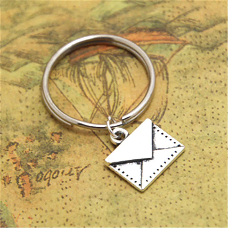 

12pcs/lot Envelope Keychain Envelope Charm keyring Envelope Jewelry, Postman Secret Message