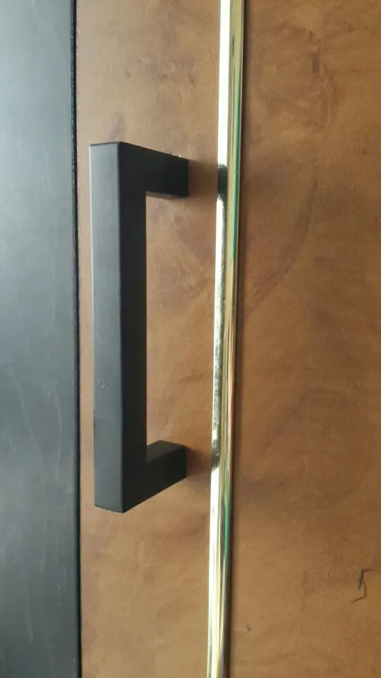 Probrico gabinete negro manijas y perillas cuadrado dorado muebles tira