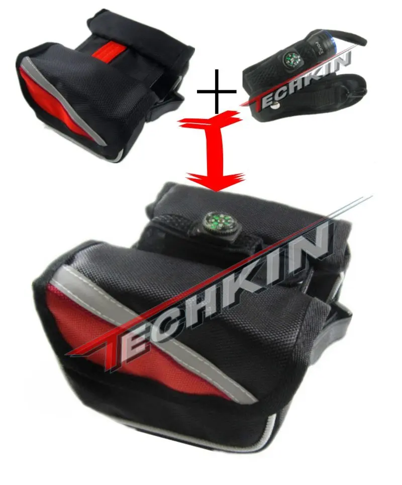 20313 TECHKIN triangle hypotenuse between bicycle saddle bag (with rain cover )