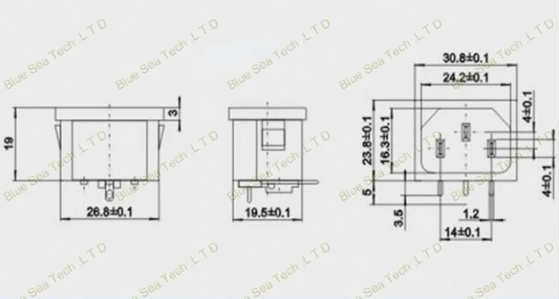 10 шт. 3Pin 10A/250 В AC Розетка, встроенный разъем/вилка, CE сертификация