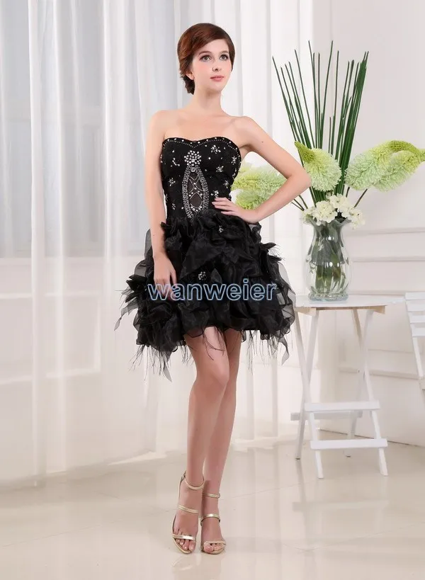 Robe de mariee Кристальные платья Формальные Сексуальные черные кружевные короткие бисероплетенные платья на выпускной из органзы платья подружки невесты