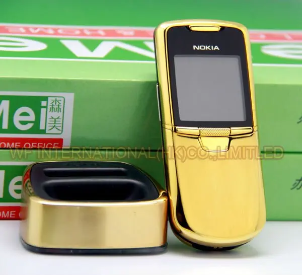 Nokia 8800 Классический мобильный телефон 2G GSM Unlcocked 8800 Русский Арабский Английский Клавиатура золото отремонтированный