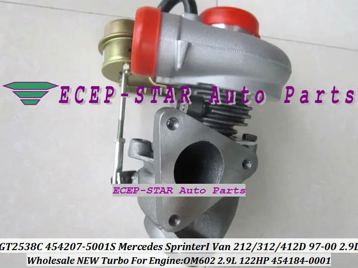 GT2538C 454207-5001 S 454184-0001 454207 454184 Turbo для Mercedes-Benz Sprinter Я 212D 312D 412D 1997-00 OM602 2.9L турбокомпрессора