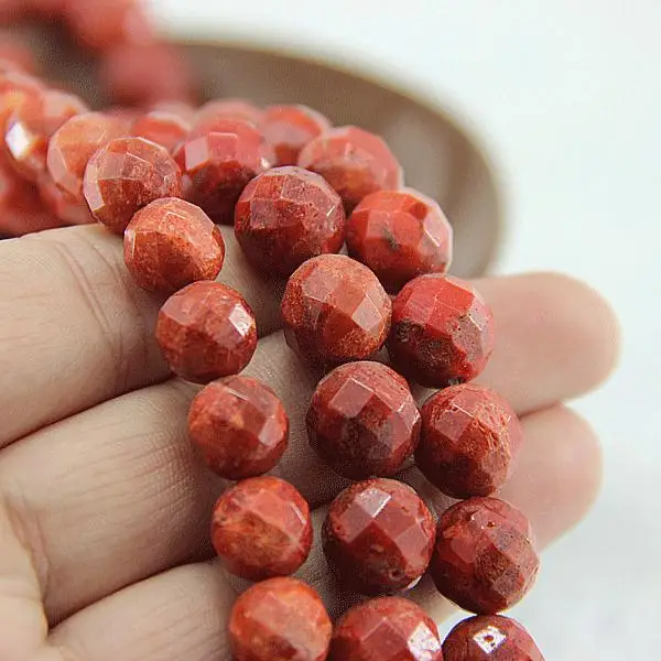 Натуральные Хрустальные Граненые Бусины коралловые бусины DIY свободные бусины Полу