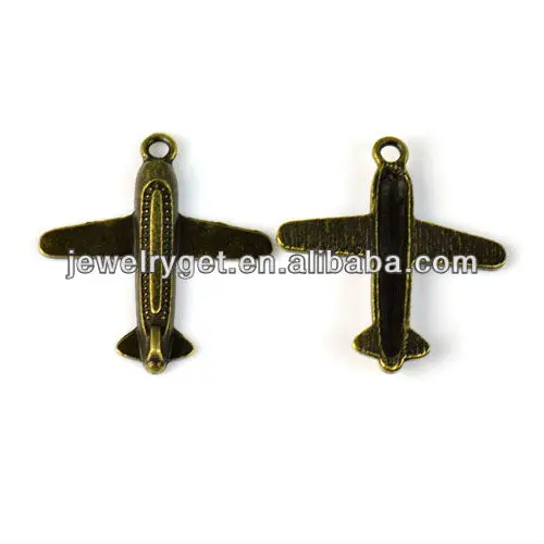 20pcs antique bronze air plain jewelry charms 1.38 x1.26 inch PT-715 (3).jpg