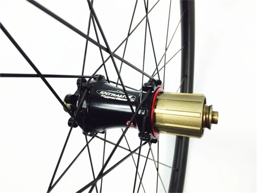 High end углерода колеса с Extralite концентраторы, 24/28 H, farsports 29er углерода Clincher MTB велосипеда колесная 27 мм x 23 мм глубокий, UD матовый