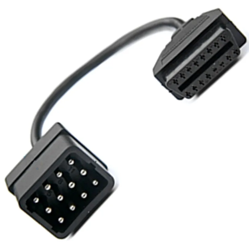 Высокое качество 12 Pin до 16 Pin OBD2 Женский Диагностический адаптер Соединительный кабель с разъемом кабеля для rnault