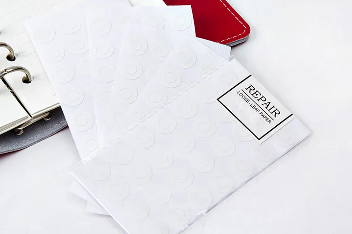 4 piezas 112 agujeros de reparación hoja suelta papel adhesivo, anillos de agujeros de carpeta pegatinas de reparación. Reparación de agujero 4 piezas 112 agujeros de reparación hoja suelta papel adhesivo, anillos de agujeros de carpeta pegatinas de reparación. Reparación de agujero