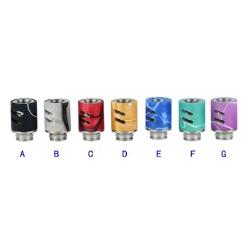 

Sailing vape electronic cigarette 510 acrylic drip tips 7 colors adjustable airflow for 510 thread tank RTA atomizer
