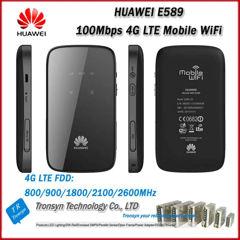 Новый оригинальный разблокировка LTE FDD 100 Мбит/с Huawei E589 портативный 4G беспроводной маршрутизатор с сим-картой слот и 4G LTE беспроводной