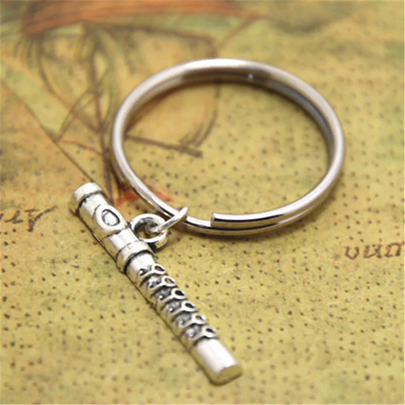 12 шт./лот брелок для ключей флейта Шарм ювелирные изделия музыкальный подарок