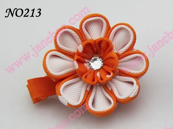 Новые 280 шт. " два слоя Kanzashi цветок заколки моды девушка Bow заколки