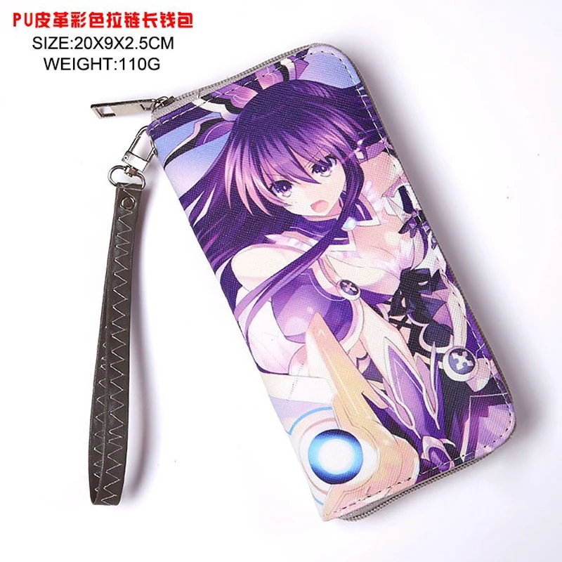 Красочный кошелек для монет с аниме свиданием и живым принтом Yatogami Tohka длинный