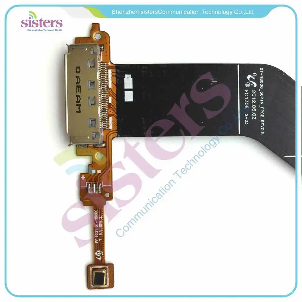 PWW0069  Original OEM USB Charging Port Dock Connector Charger Flex Cable w Mic For Samsung Galaxy Note 10.1 N8000 (3)