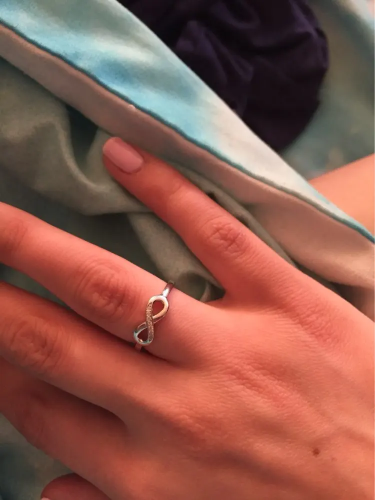JewelryPalace Бесконечность Навсегда Любовь Цирконий Годовщина Обещание Кольца Для Женщин Подлинная Стерлингового Серебра 925 Изящных Ювелирных Изделий