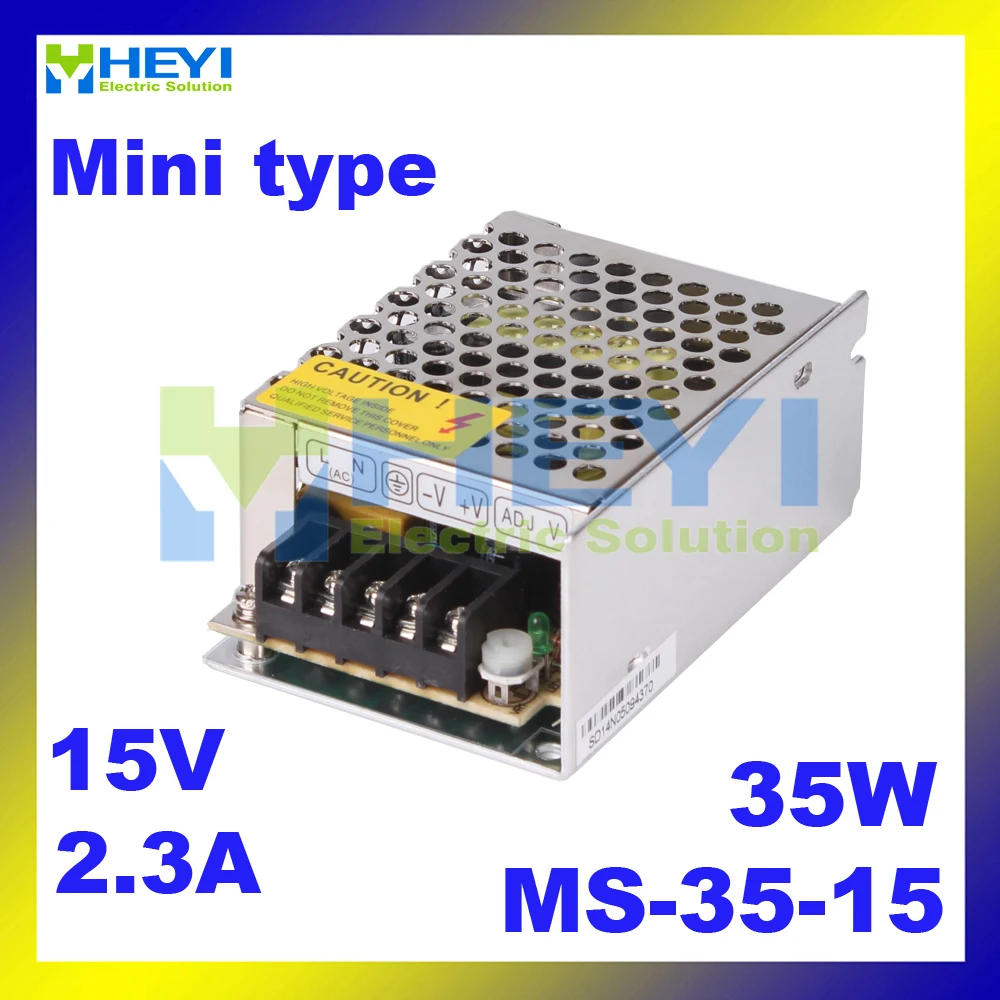 

Micro single switching power supply MS-35-15 output 15VDC 2.3A 35W mini power supply