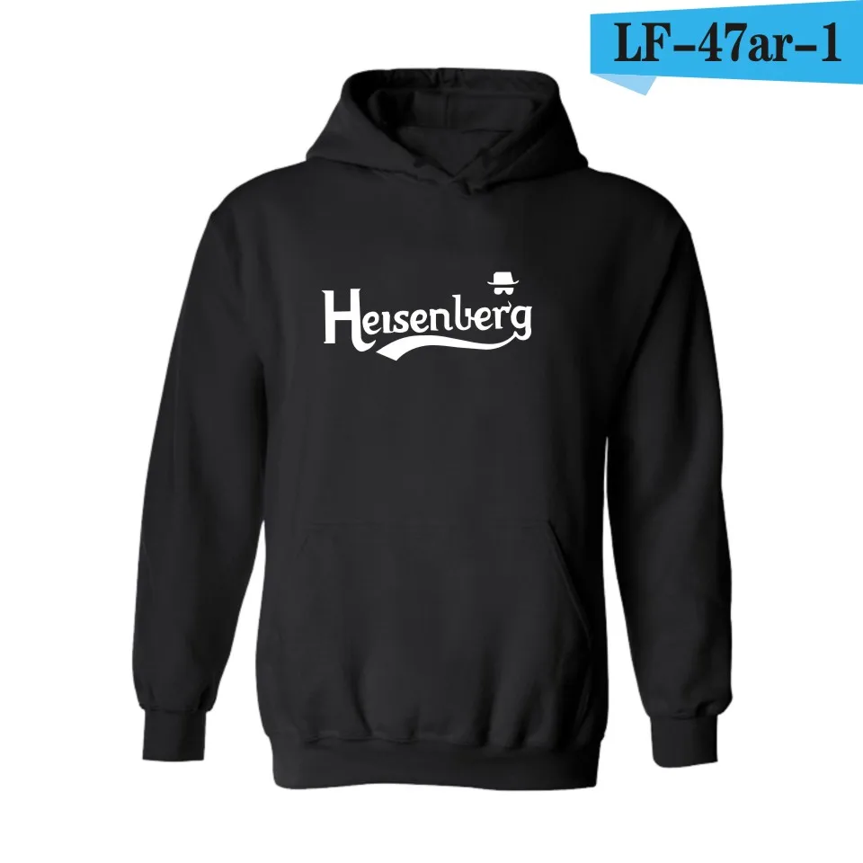 Break Bad Heisenberg новые толстовки мужские брендовые Дизайнерские мужские свитшоты с роскошной Мужская толстовка в стиле Харадзюку бренд - Цвет: black