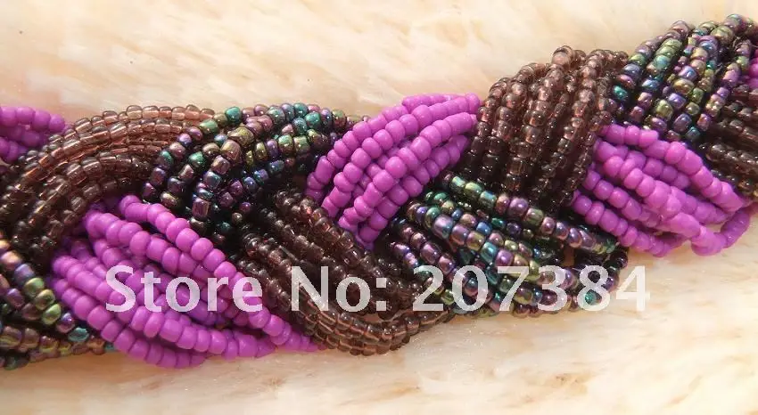 CirGen Мода чешского Boho смешивания Цвет Коренастый тонкие бусины цепочка Колосок чокер ошейник нагрудник ожерелье Женщины украшение, AF002