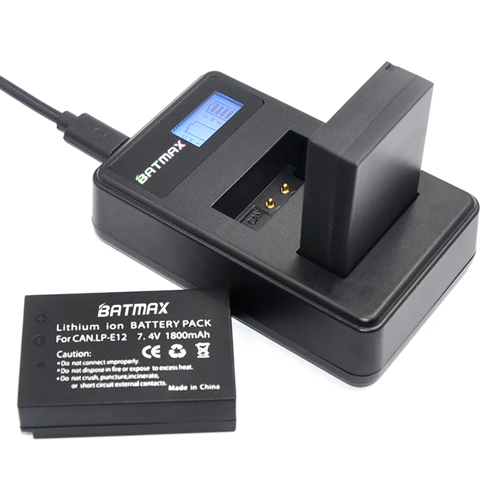 3 шт. LPE12 LP-E12 LP E12 Аккумуляторы+ ЖК-дисплей Дисплей USB двойной Зарядное устройство для Canon EOS M m2 100d поцелуй x7 Rebel SL1