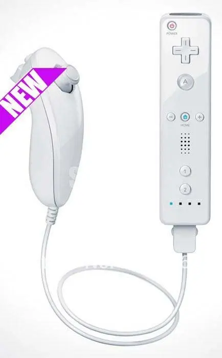 Пульт дистанционного управления и контроллер "нунчаки" для nintendo WII White