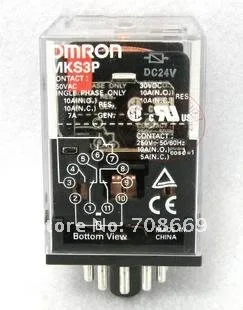 10 шт./набор, база+ катушки реле мощности MKS3P 11pin 2NO 2NC 10A(нет) 5A(NC) DPDT DC12V