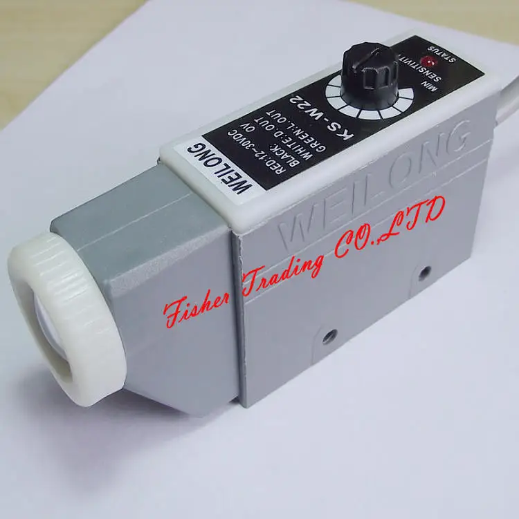 Weilong цветной датчик KS-W22 KS-W23 для машин для изготовления сумок, 10~ 30VDC фотоэлектрический переключатель глаз с белым светодиодный светильник