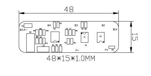 4S 18650 защитная плата для литиевой батареи 14,8 V 16,8 V рабочий ток 6A