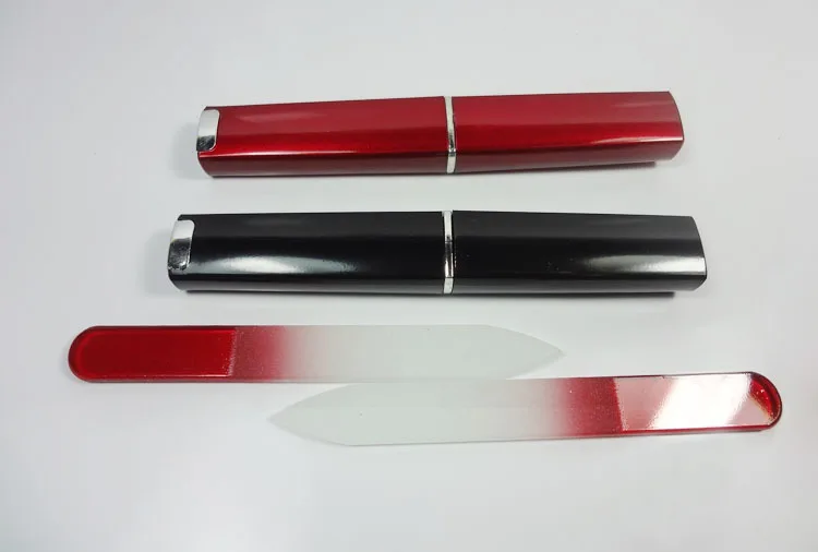Cystal стеклянная пилочка для ногтей с Футляр Protector 3 1/" 1000 шт./лот# NF009T