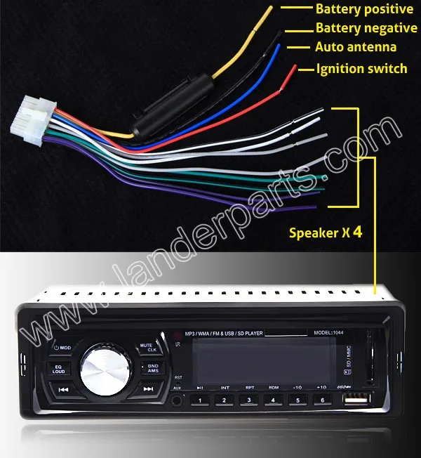 Автомобильный Радио плеер MP3 FM, USB, 1 Din, с пультом дистанционного управления, USB порт, 12V автомобильный аудио Авто Стерео MP4, 12 V, один Din In-Dash плееры, sterero