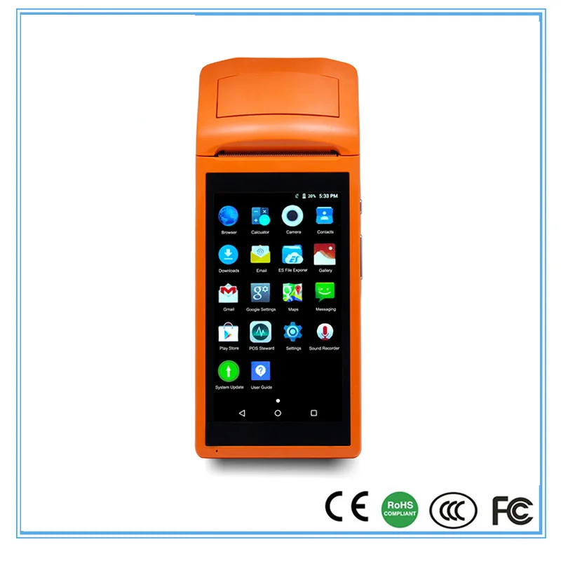 Беспроводной Портативный чековый принтер для ресторана с wifi bluetooth и GPRS сенсорный