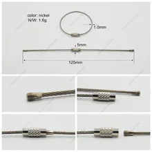 Заводские 10 шт. комплект кабель для наружного кольца Пеший Туризм трос ключ петли Нержавеющая сталь брелок Экологичные