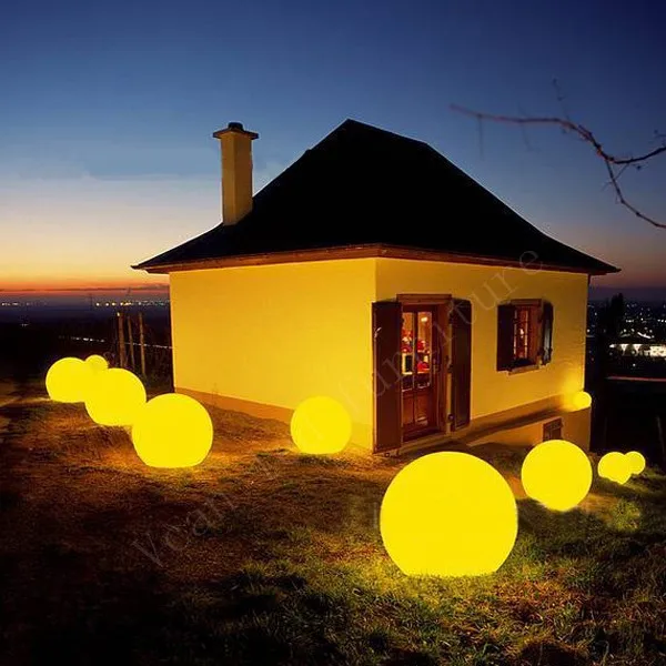 2 function waterproof 16 colors change remote control plastic outdoor light lamp sphere led ball