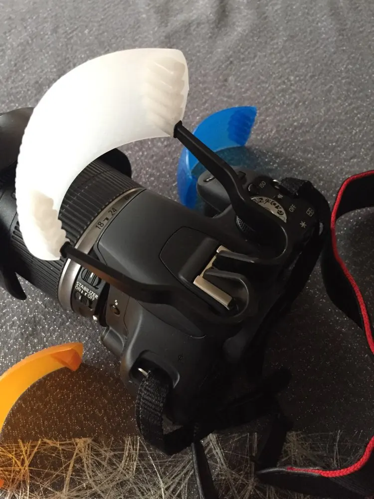 3色ポップアップフラッシュディフューザー用 キヤノン 500d 600d 700d 70d 5d3 ニコン d90 d7000 d5100 高質