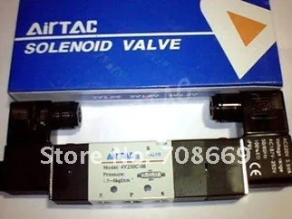 4V120-06 5Ports2Position Двойной Электромагнитный пневматический клапан 1/" BSPT AC220V