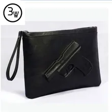 3D Print Gun Tasche Frauen Taschen 2016 Berühmte Designer Kupplung Mode Frauen Messenger Bags Damen Handtaschen Umschlag 1 teile/los